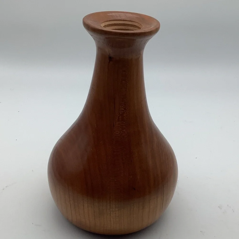 Wooden 7 1/2” Vase
